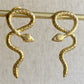 Snake Stud Earrings Gold Stainless Steel