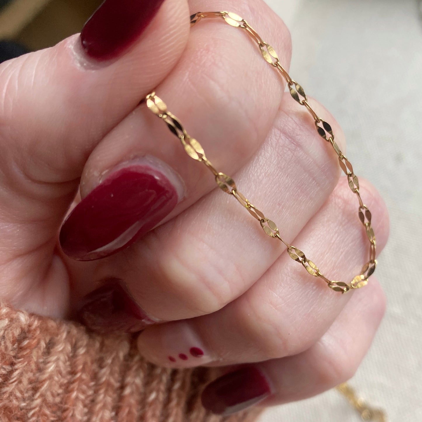 Gold Heart & Lace Chain Bundle