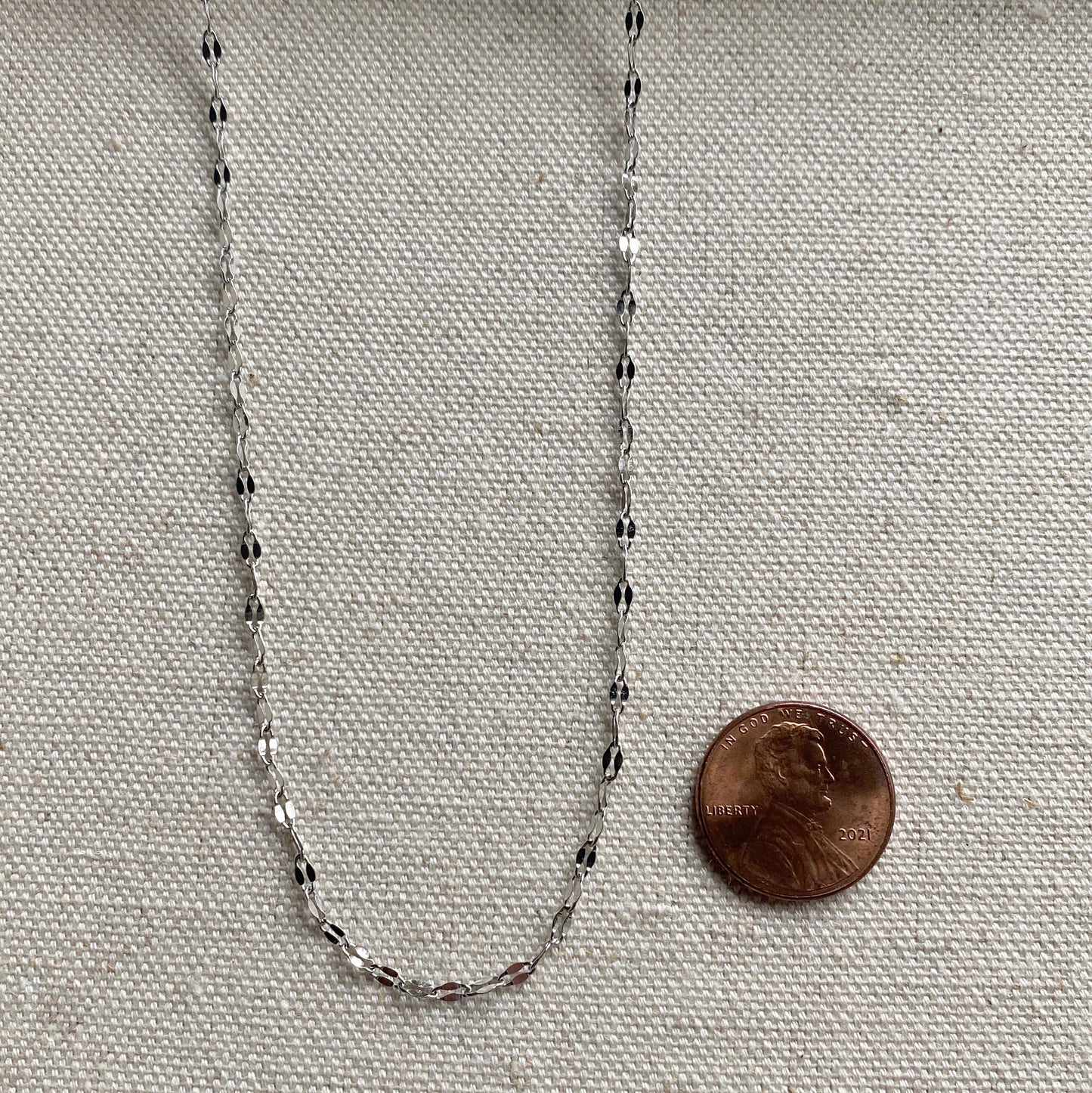 Lace Chain Stainless Steel Sparkly Necklace Gold or Silver Waterproof Jewelry