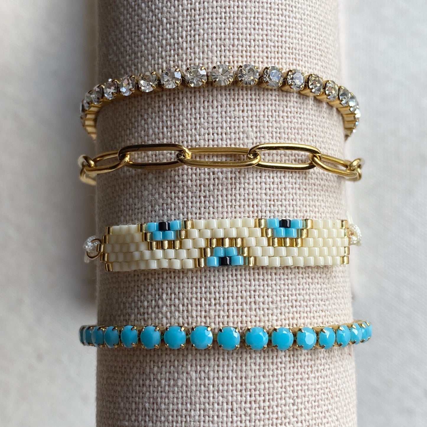 Evil Eye of Protection Beaded Seed Bead Adjustable Cord Bracelet