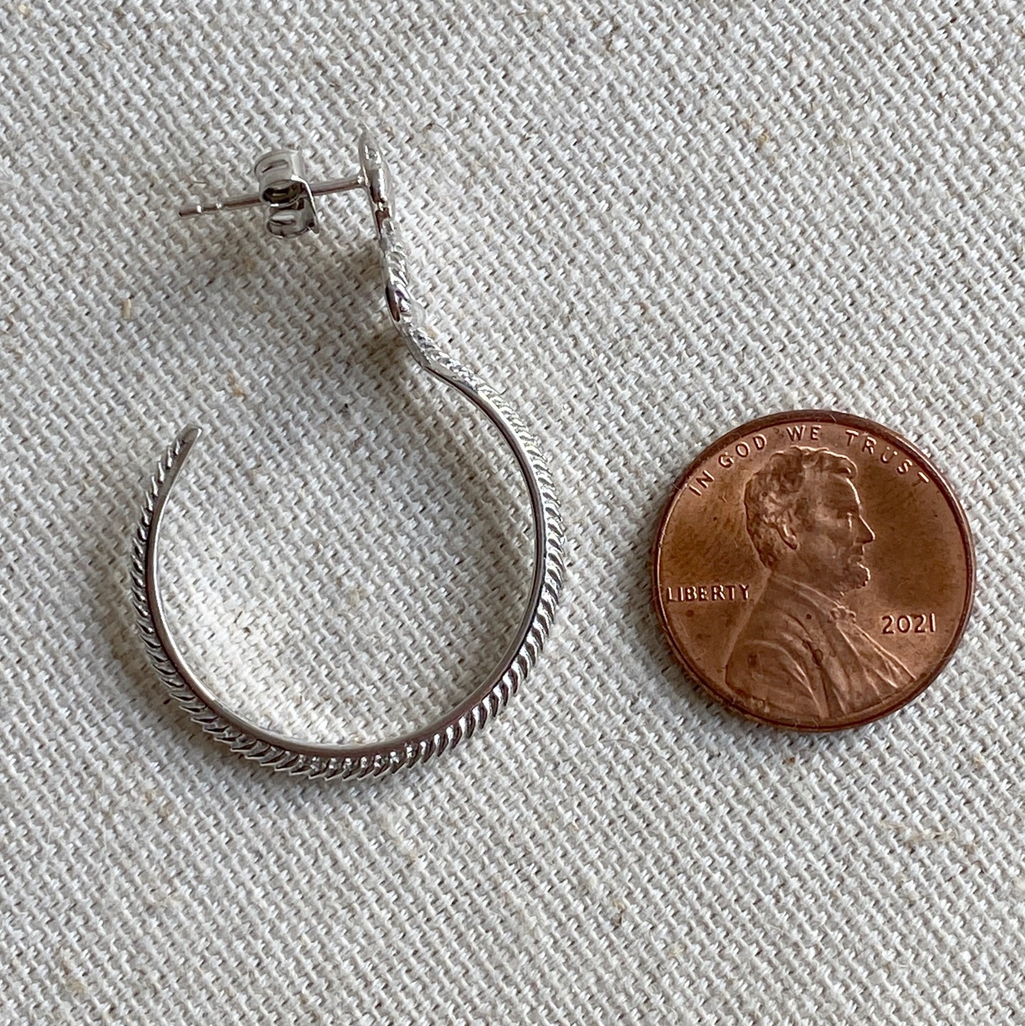 Snake Stud Earrings Sterling Silver Serpent Statement Hoops