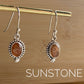Gemstone Earrings French Ear Wires Sterling Silver Artisan Made One-of-a-kind