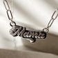 Mama Necklace Sterling Silver Artisan Cast Retro Style Mom Jewelry
