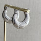 Silver Hoop Earrings Stainless Steel Stamped Hoops Hypoallergenic Non-Tarnish