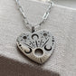 Celestial Heart Necklace Stainless Steel Silver Waterproof