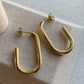 J Hoop Earrings Gold Stainless Steel Waterproof Hoops