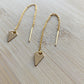 Gold Threader Earrings 14k GF Geometric Dangles