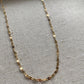 Lace Chain Stainless Steel Sparkly Necklace Gold or Silver Waterproof Jewelry