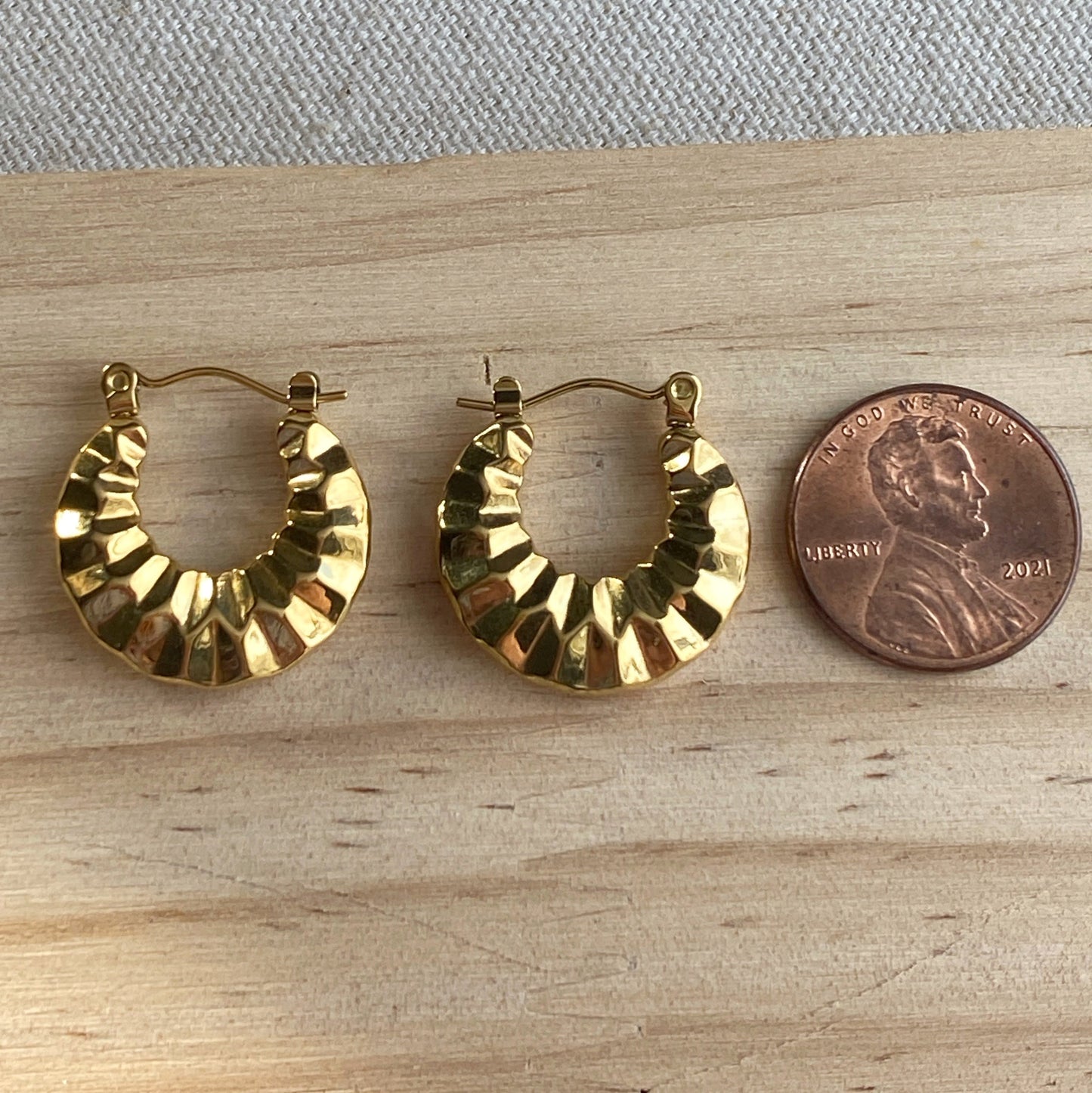 Hoop Earrings Gold or Silver Stainless Steel Hypoallergenic
