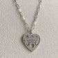 Celestial Heart Necklace Stainless Steel Silver Waterproof