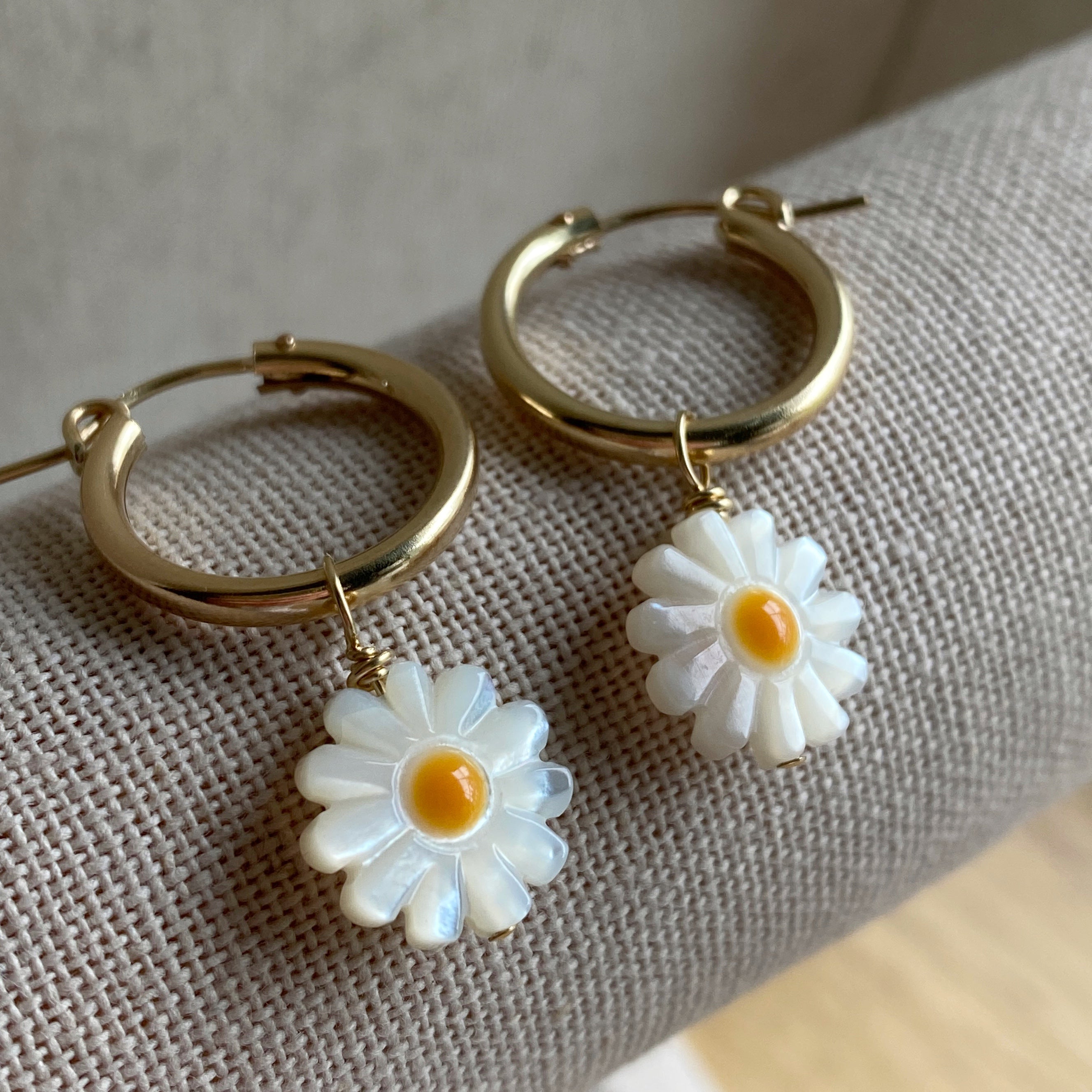 Daisy hoop deals earrings