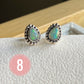 Natural Opal Stud Earrings Sterling Silver