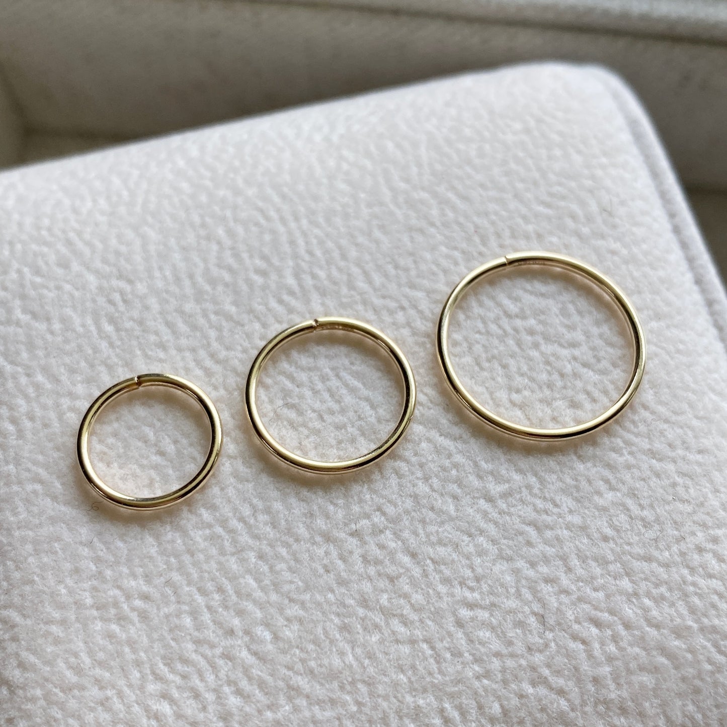 Sleeper Hoop Earrings Endless Hoops Sterling Silver or 14k Gold Filled Dainty Earrings