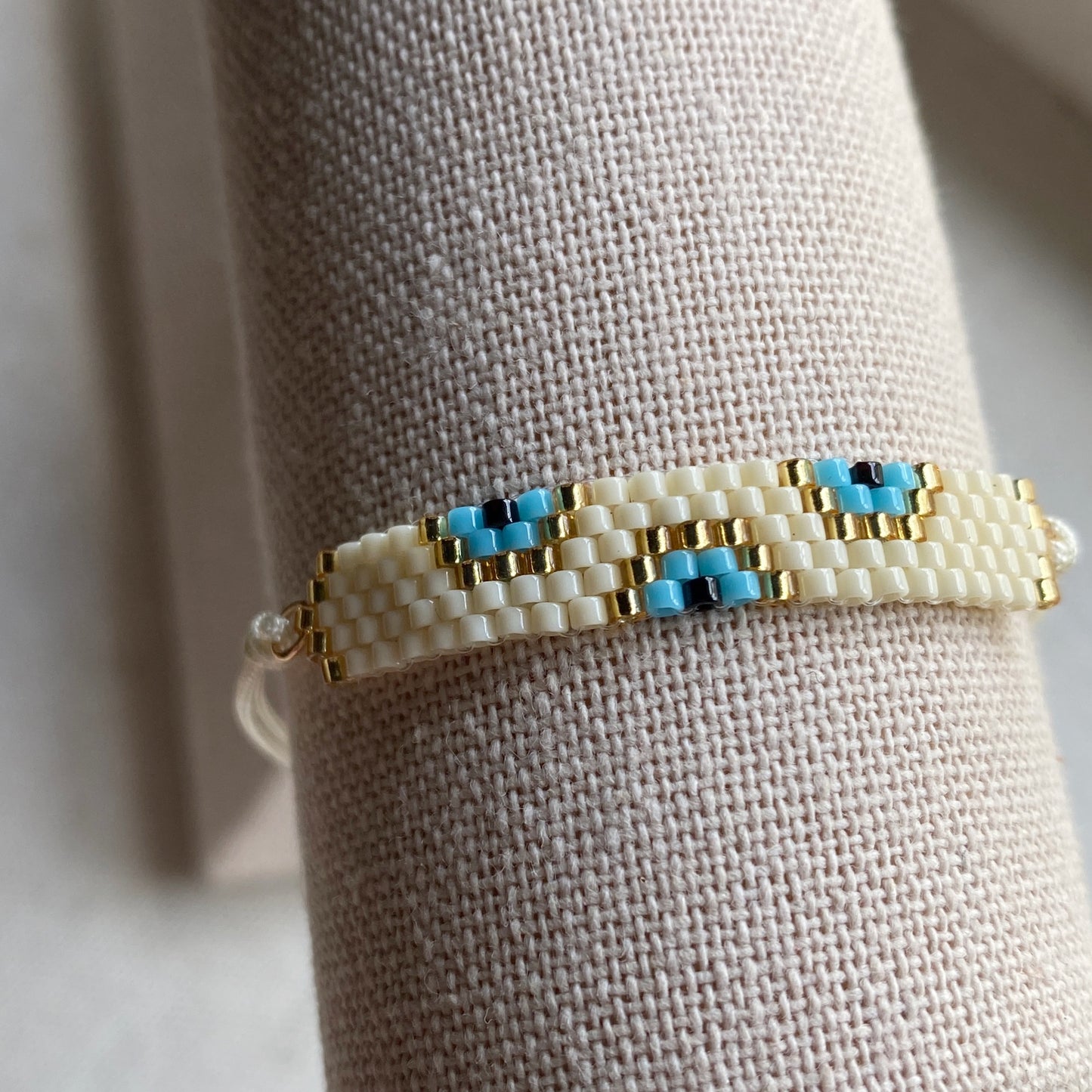 Evil Eye of Protection Beaded Seed Bead Adjustable Cord Bracelet