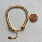 Gold Stainless Steel Tennis Bracelet Ball Chain CZ Waterproof Jewelry