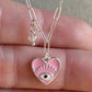 Evil Eye Heart Sterling Silver Protection Jewelry Paperclip Chain Necklace Moonstone