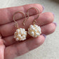 Pearl Cluster Earrings Freshwater Seed Pearls Hand Woven Silver or Gold Earring