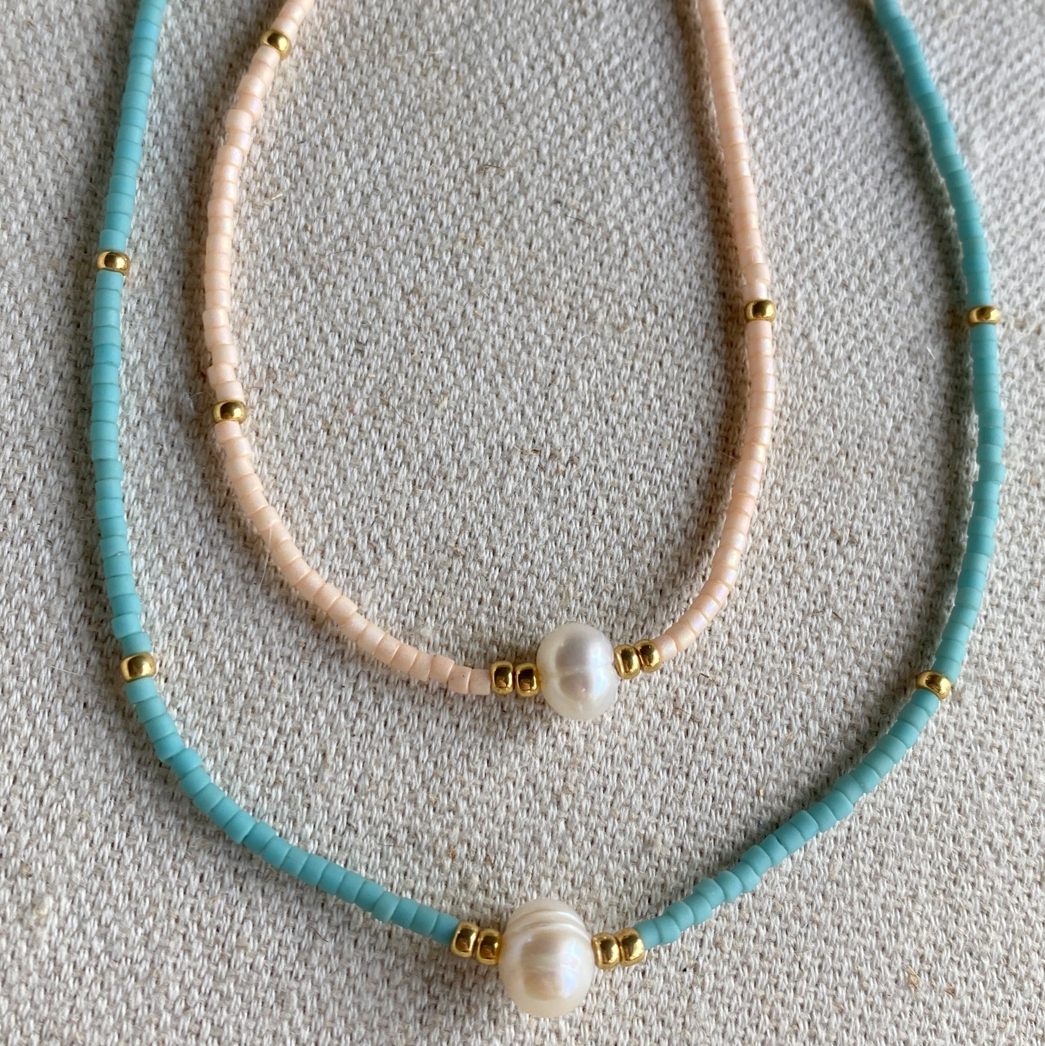 Pearly Dot Fine Bead Necklace – Athena+Co