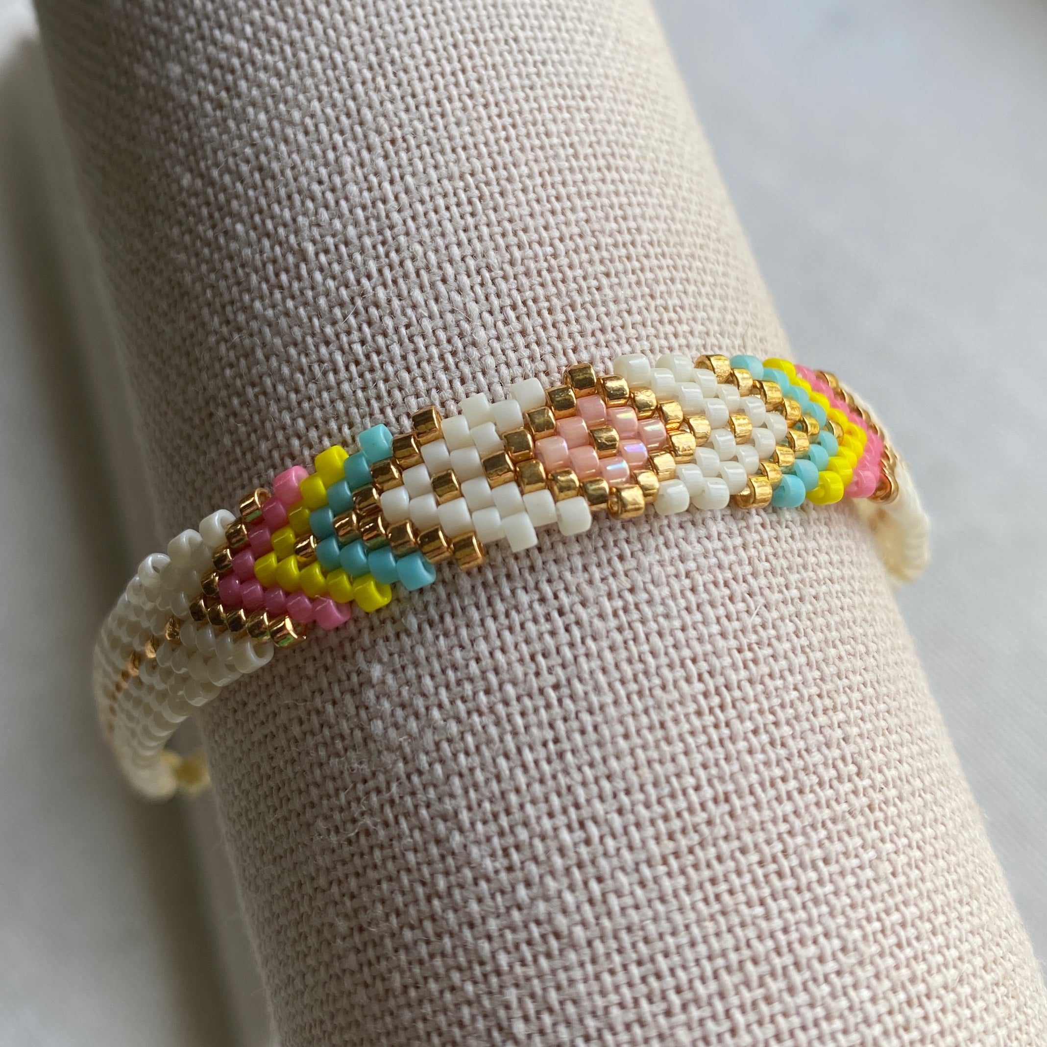 Chenille Stitch Beaded Bracelet | Georgia P Designs