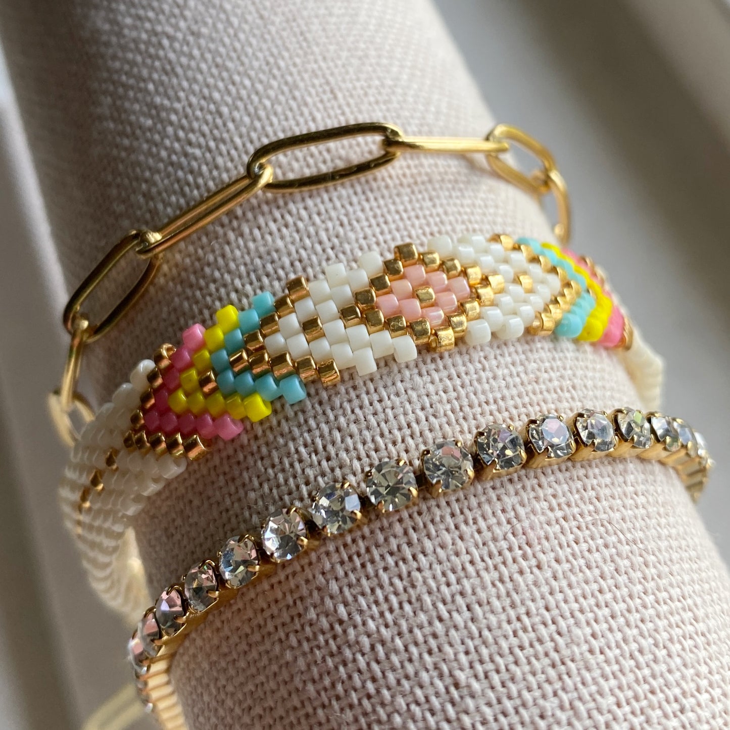 Dry Gulch Beaded Chevron Bracelet DIY Jewelry Kit Leather Seed Beads Per Kit