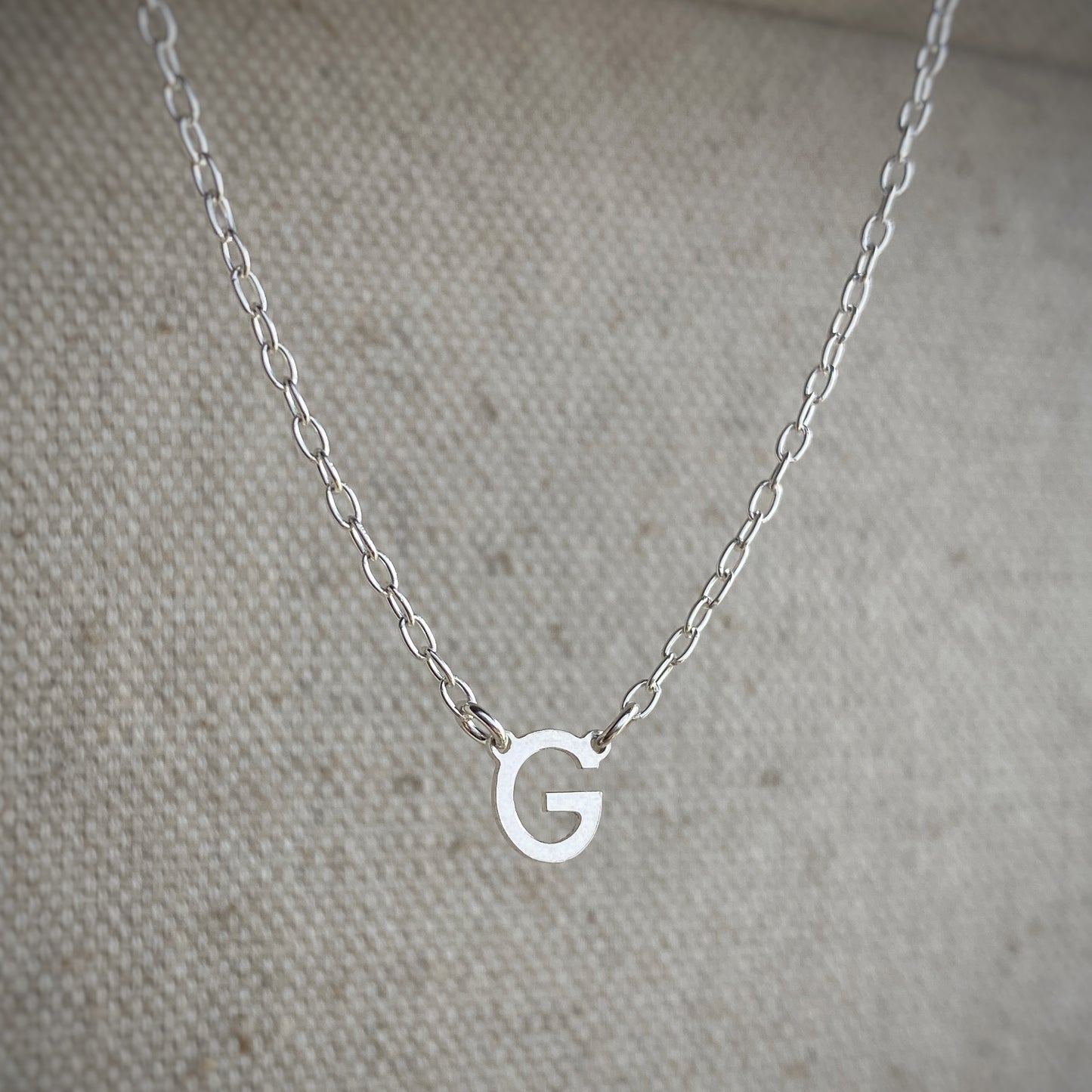 Mini Initial Necklace Dainty Personalized Silver or Gold Gift For Her