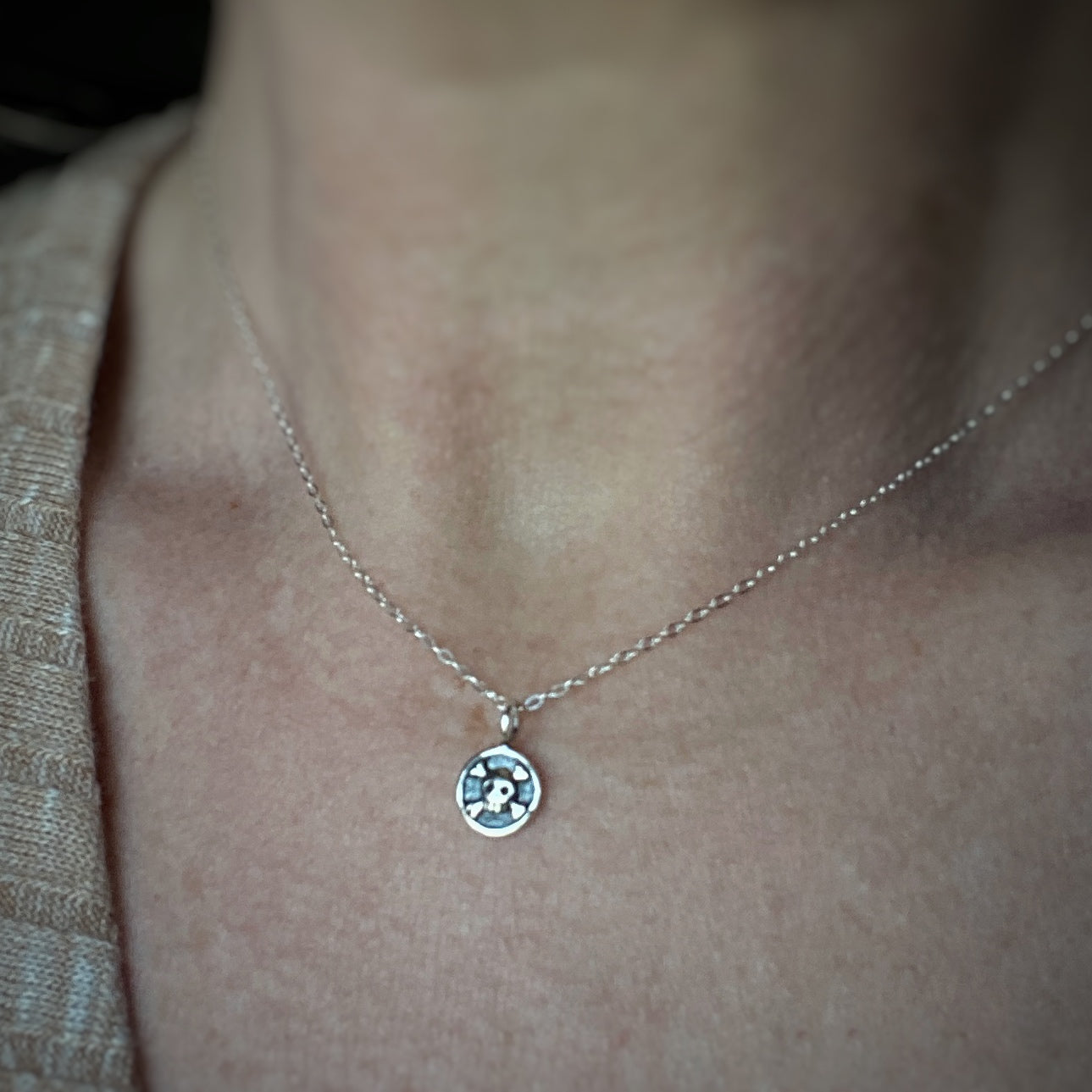 Dainty Skull Charm Necklace