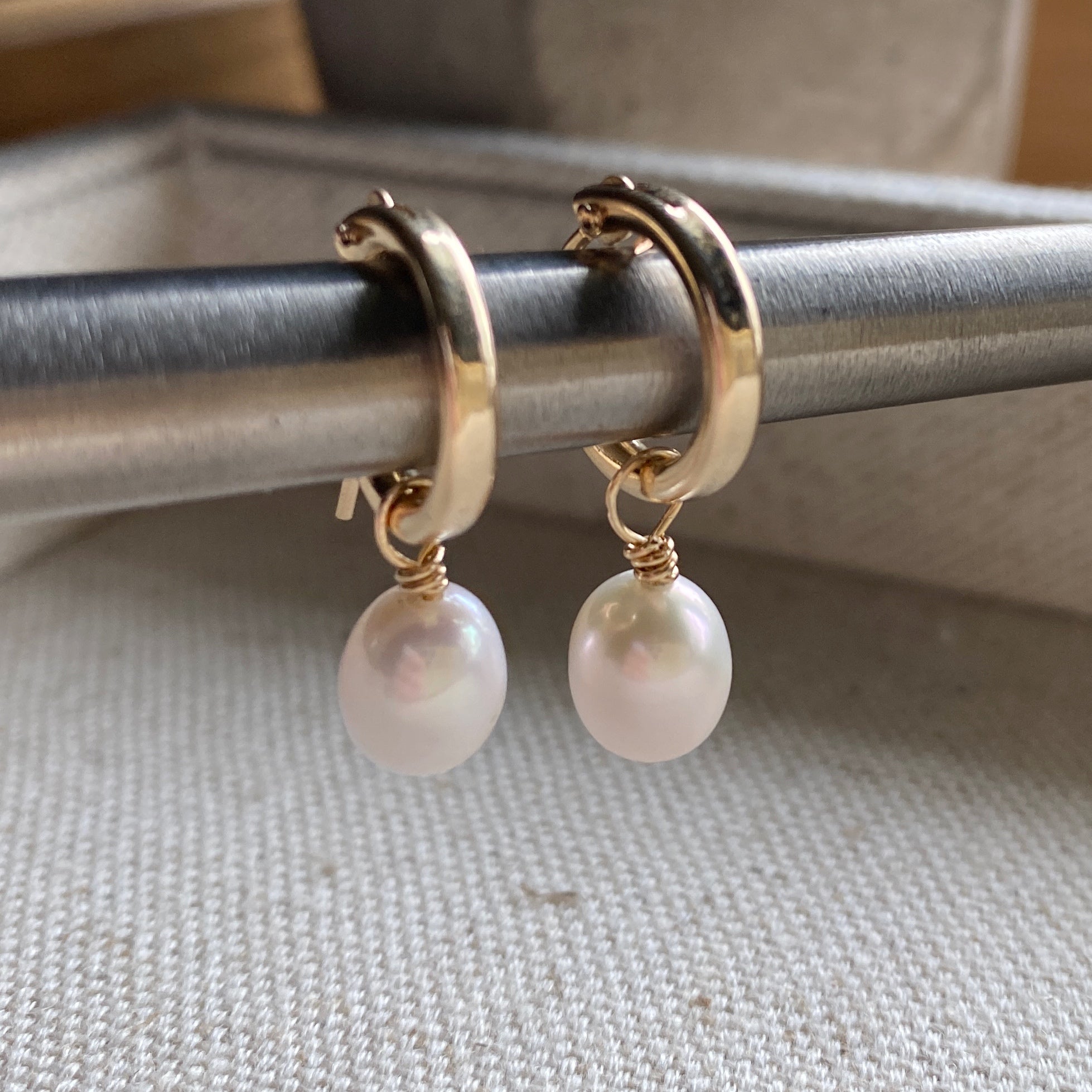 Buy Amelia Yellow Gold Pearl Earrings Online | Designer Jewellery online  Shopping India | Diamond Earrings Online Shopping