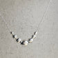 Sterling Silver Faceted Beads Sparkly Necklace