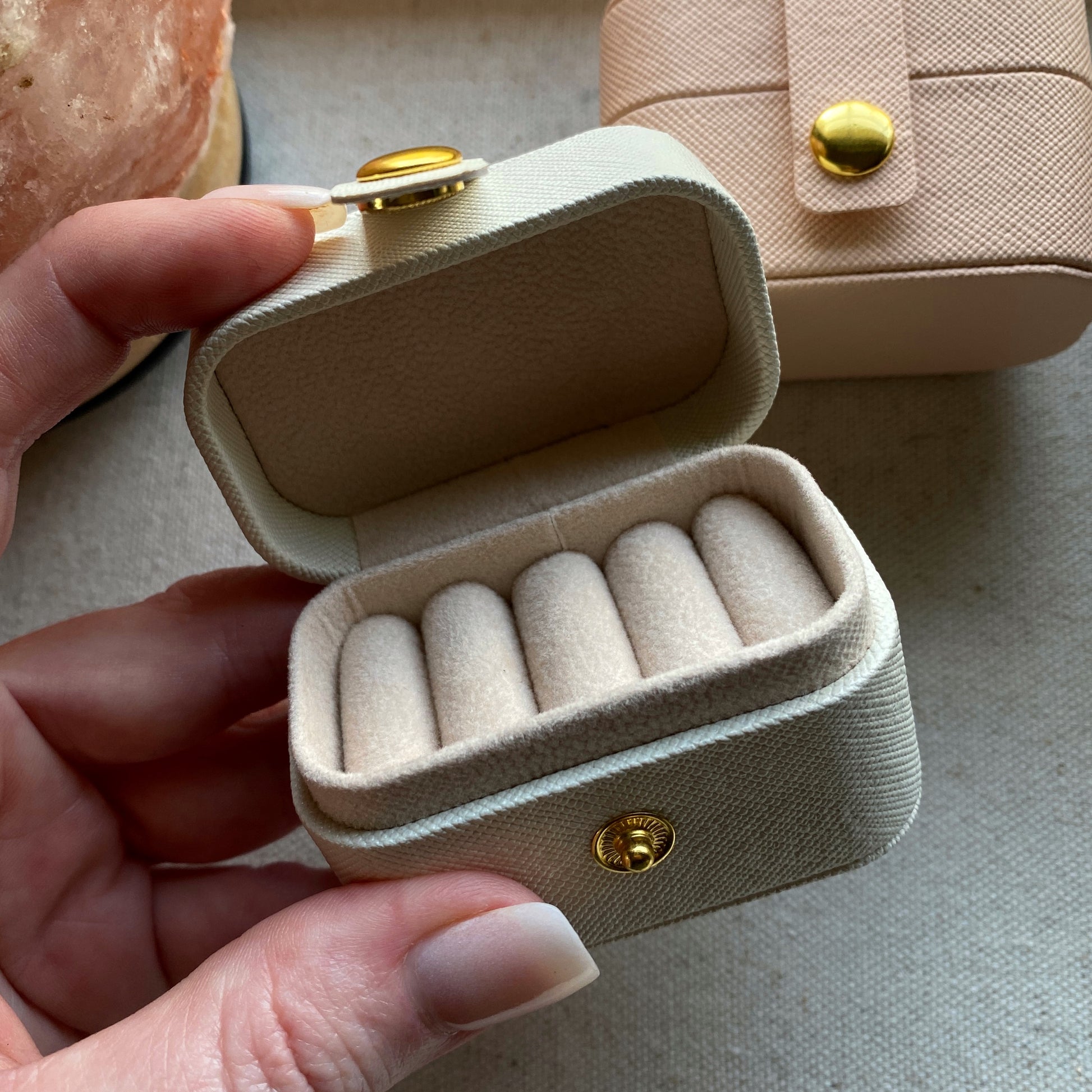 Purse Jewelry Organizer Tiny Travel Jewelry Box Blush or Ivory Organiz –  River Valley Designs