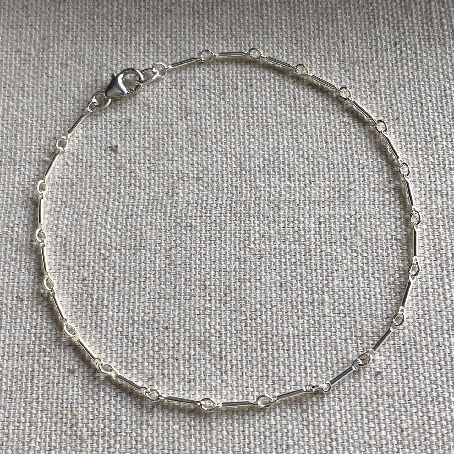 Silver Bracelet Sterling Bar Link Everyday Jewelry