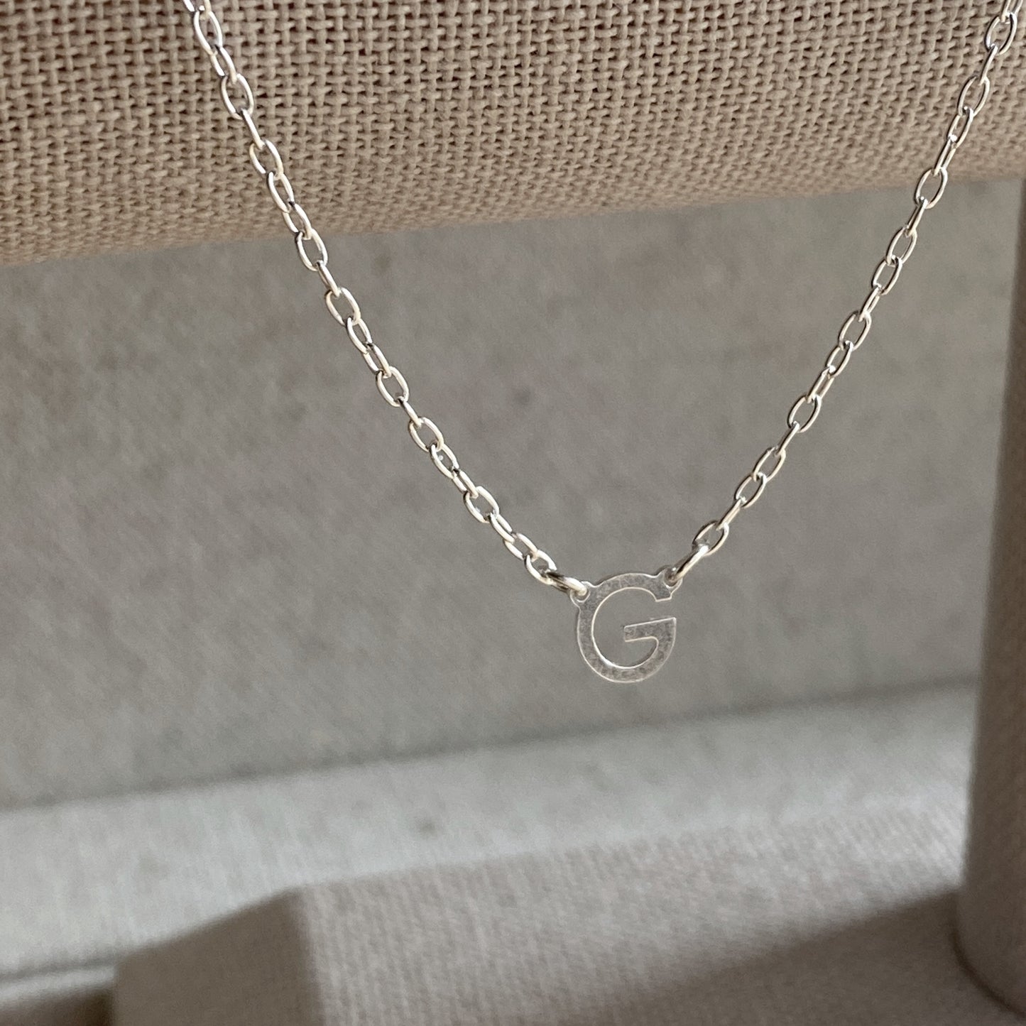 Mini Initial Necklace Dainty Personalized Silver or Gold Gift For Her