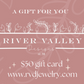 Gift Card To River Valley Designs - WEBSITE ONLY (not for permanent jewelry - see below)