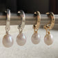 Pearl Hoop Earrings Gold or Silver Chunky Hoops