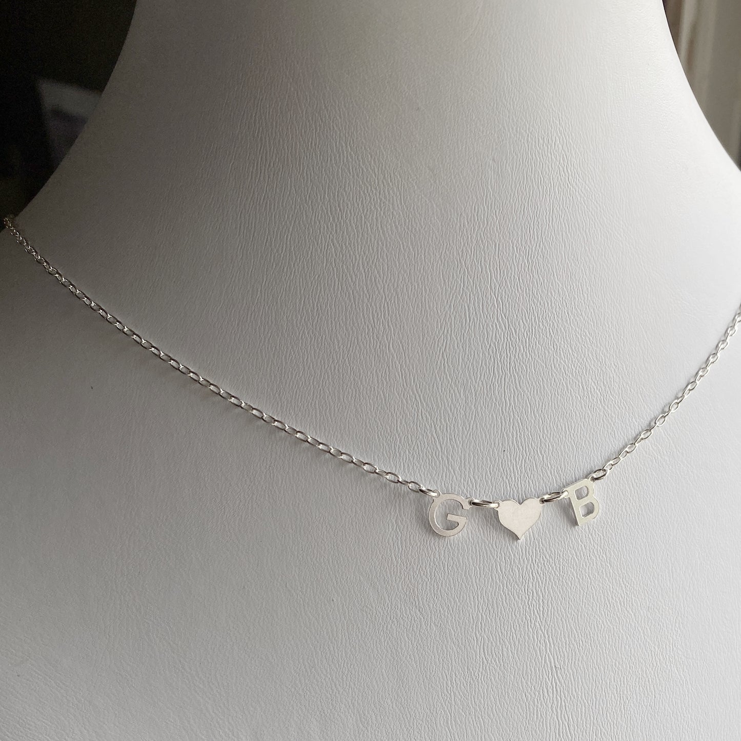 Mini Initial Necklace Dainty Personalized Silver or Gold Gift For Her