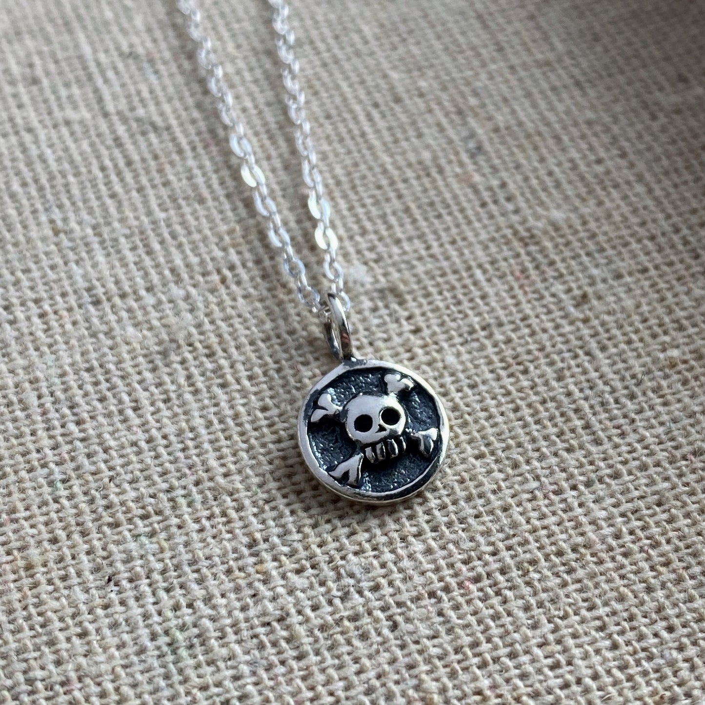 Dainty Skull Charm Necklace