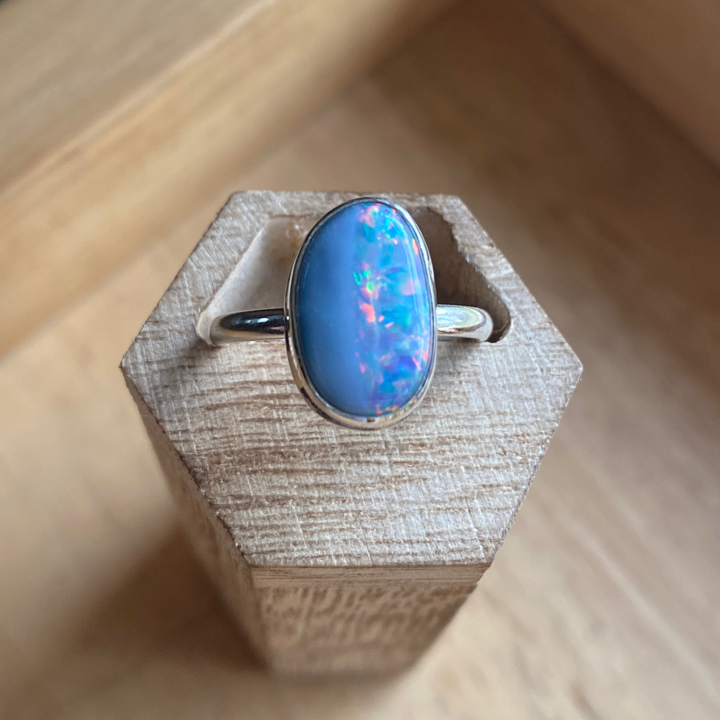 Opal Doublet Ring Size 6