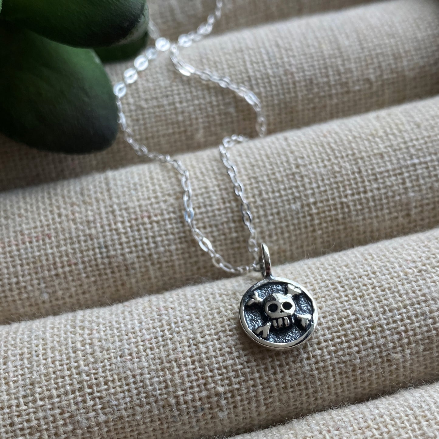 Dainty Skull Charm Necklace