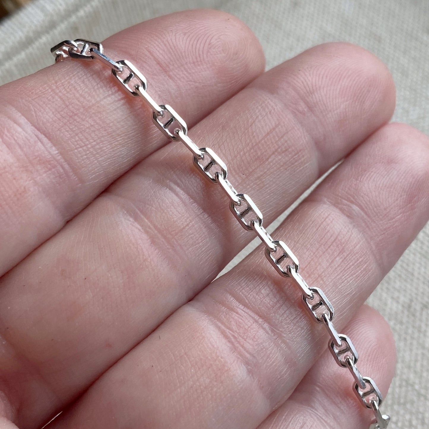 Silver Bracelet Anchor Gucci Chain Sterling