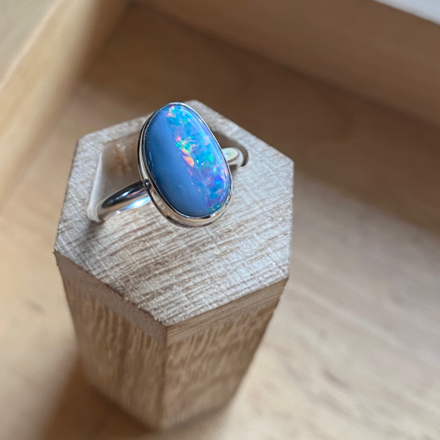 Opal Doublet Ring Size 6