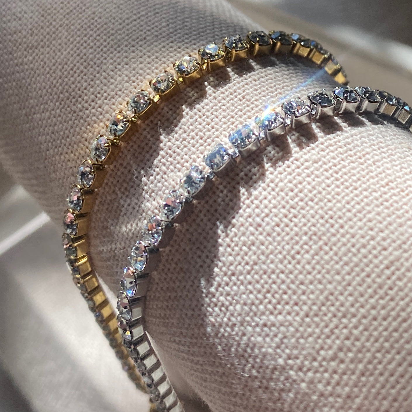 Tennis Bracelet Waterproof Stainless Steel Silver or Gold CZ Jewelry