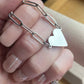 Waterproof Stainless Steel Heart Necklace Silver or Gold Water Safe Jewelry