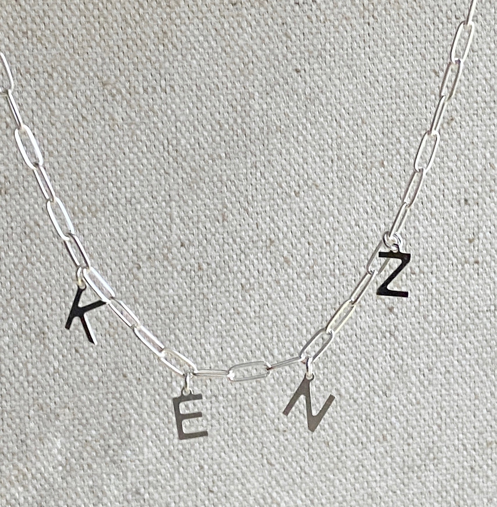 Personalised Link Necklace Laser Engraved Paperclip Necklace 