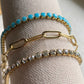 Waterproof Stainless Steel Paperclip Chain Bracelet Gold or Silver Water Safe Jewelry