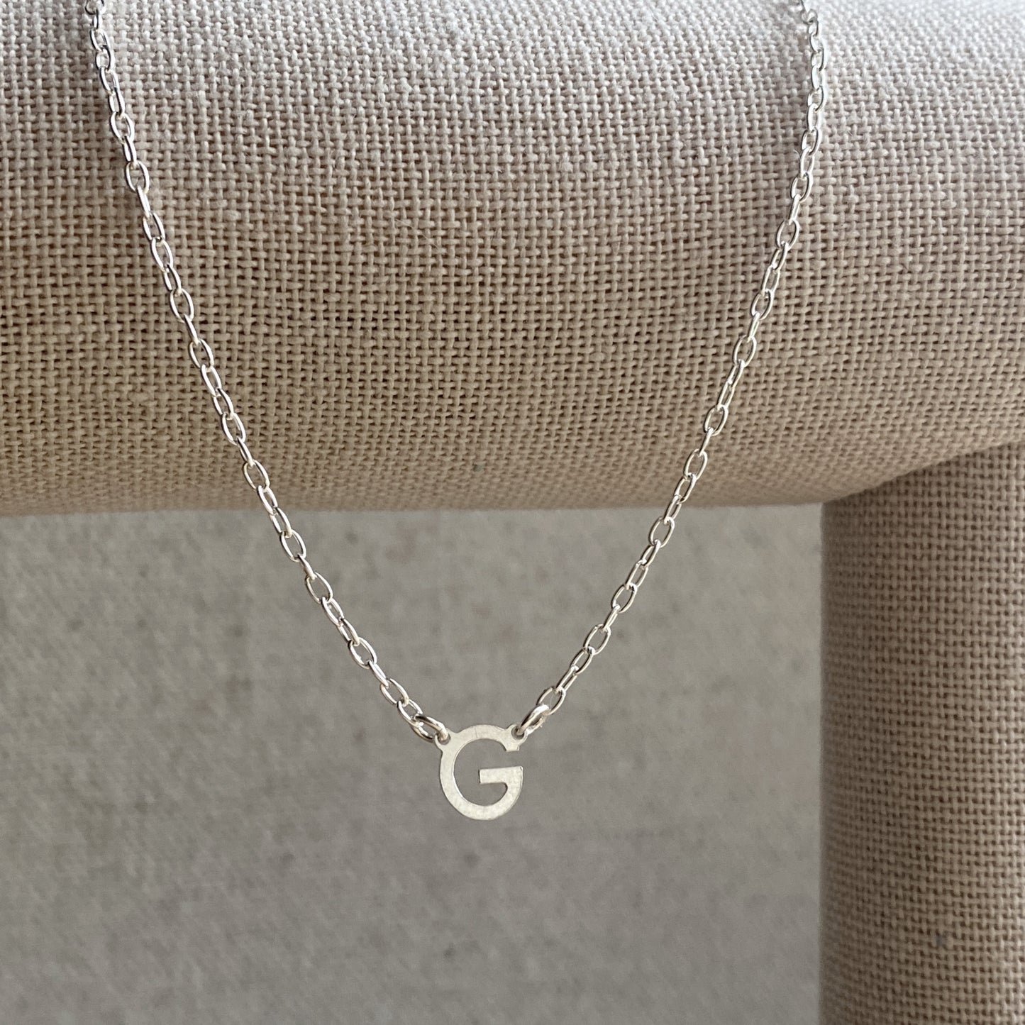 Mini Initial Necklace Dainty Personalized Silver or Gold Gift For Her