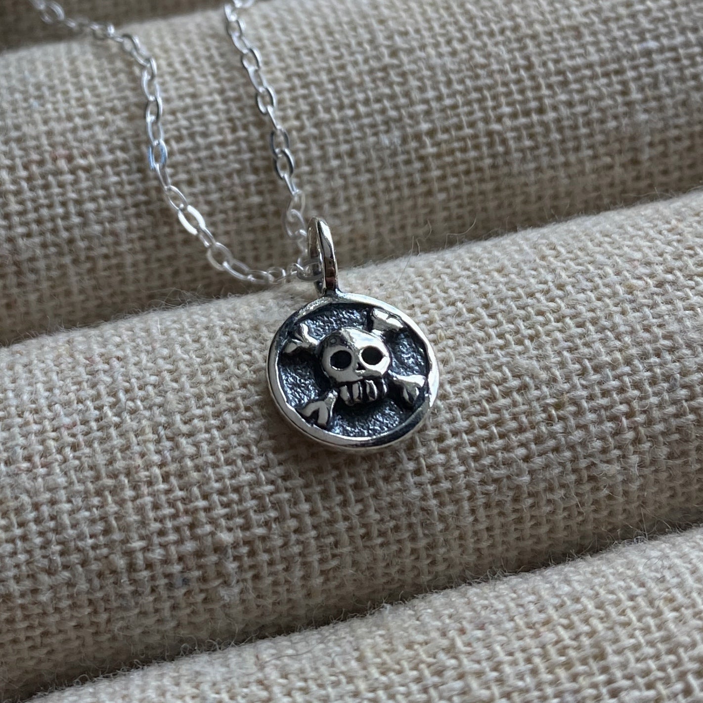 Dainty Skull Charm Necklace